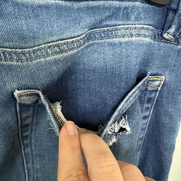 Good American Womens 12/31 Blue  Good Legs Jacked Step Hem Skinny Leg Jeans - Picture 7 of 11